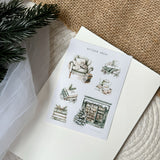 christmas booklover mini sticker sheet