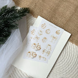 golden ornaments and gifts mini sticker sheet