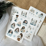 nordic winter sticker sheet bundle