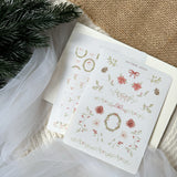 cute christmas flowers sticker sheet