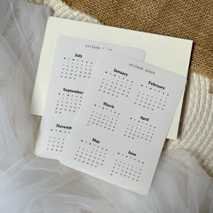 2025 mini calendar planner sticker sheet