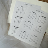 2025 mini calendar planner sticker sheet