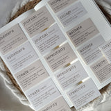 vintage journal words definitions die cut sticker pocket, 16 stickers