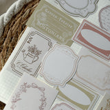 spring frames and ephemera die cut sticker pocket, 13 stickers