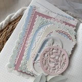 pastel easter & spring  paper set, embossed paper