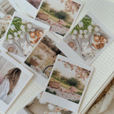 soft spring vintage photo frame die cut sticker pocket