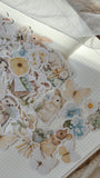 spring cottage friends die cut sticker pocket