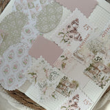 coquette easter ephemera and sticker die cut pocket, 35+ pieces