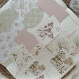 coquette easter ephemera and sticker die cut pocket, 35+ pieces