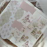 coquette easter ephemera and sticker die cut pocket, 35+ pieces