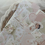 coquette easter ephemera and sticker die cut pocket, 35+ pieces