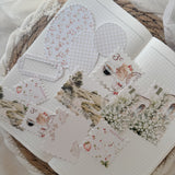 country spring ephemera and sticker die cut pocket, 23 pieces