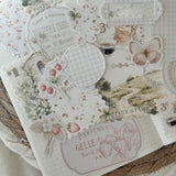 country spring ephemera and sticker die cut pocket, 23 pieces