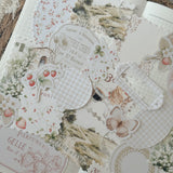 country spring ephemera and sticker die cut pocket, 23 pieces