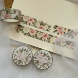 pink winter flower washi tape