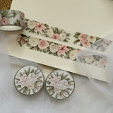 pink winter flower washi tape