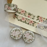 pink winter flower washi tape