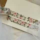 pink winter flower washi tape