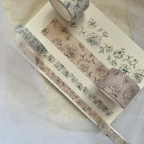 vintage whimsical flower washi tape