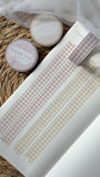 blush and yellow gingham grid washi tape bundle