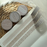 vintage handwriting & gingham grid washi tape bundle