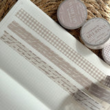 vintage handwriting & gingham grid washi tape bundle