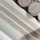 vintage handwriting & gingham grid washi tape bundle
