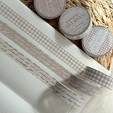vintage handwriting & gingham grid washi tape bundle