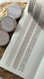 vintage handwriting & gingham grid washi tape bundle