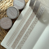 vintage handwriting & gingham grid washi tape bundle