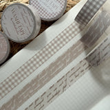 vintage handwriting & gingham grid washi tape bundle