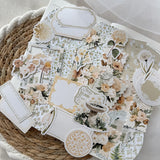 garden stories ephemera and sticker die cut pocket, 40 pieces