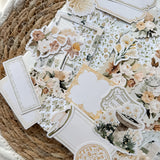 garden stories ephemera and sticker die cut pocket, 40 pieces