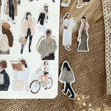 19 pcs Fashion Girl sticker pocket | die cut sticker, girl sticker, sticker pocket, sticker bundle, sticker flakes