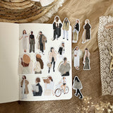 19 pcs Fashion Girl sticker pocket | die cut sticker, girl sticker, sticker pocket, sticker bundle, sticker flakes