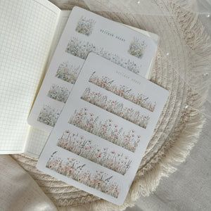 fields of flowers sticker sheet