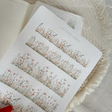 fields of flowers sticker sheet