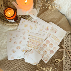 lumiere collection, flower sticker sheet bundle | flower sticker sheet, planner sticker sheet, sticker sheet collection