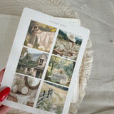 cottage garden picture sticker sheet