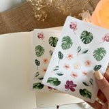 tropical flower sticker sheet