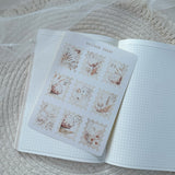 boho dried flower post stamp sticker sheet