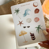 meet me at the beach sticker sheet