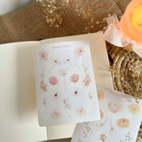 soft orange and pink flowers sticker sheet