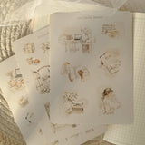 beige planner girl sticker sheet