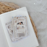quiet chapters, bookish ephemera and sticker die cut pocket, 40+ pieces
