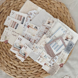 quiet chapters, bookish ephemera and sticker die cut pocket, 40+ pieces
