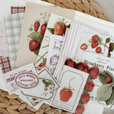 vintage strawberry paper set