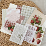 vintage strawberry paper set