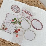 vintage strawberry paper set