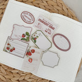 vintage strawberry paper set